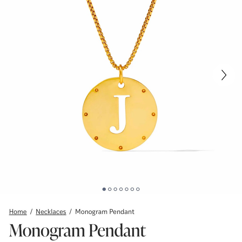Julie Vos Monogram Pendant “J”